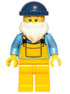 LEGO Minifigure-Fisherman (Dark Blue Cap)-Collectible Minifigures / Series 3-COL037-Creative Brick Builders